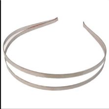 Double Silver Metal Hairband 2 x 2mm